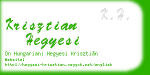 krisztian hegyesi business card
